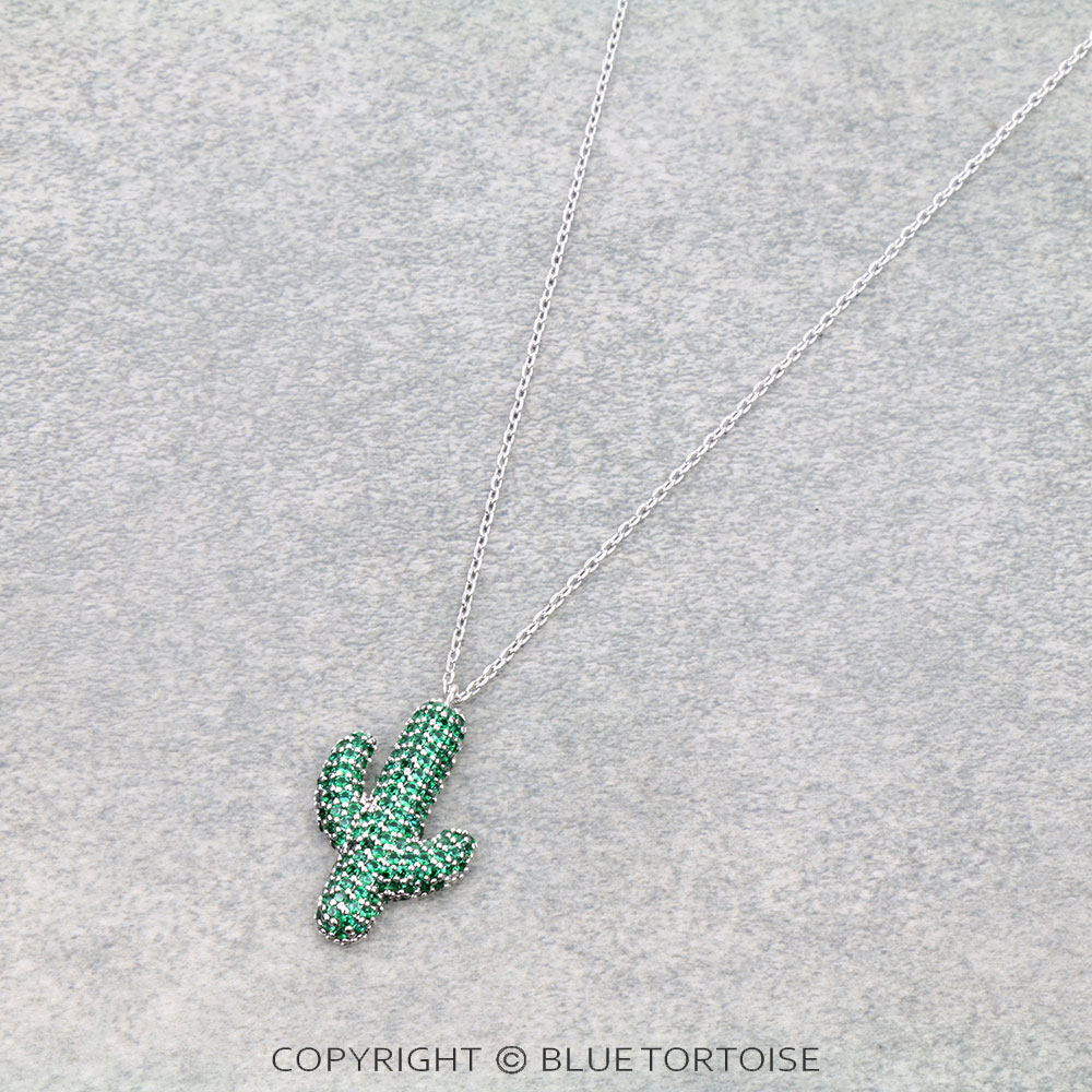 Cactus Pendant Necklace