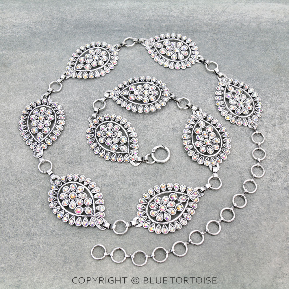 Western Teardrop Stone Lightweight Belt