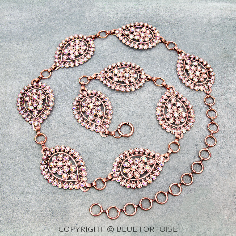 Western Teardrop Stone Lightweight Belt