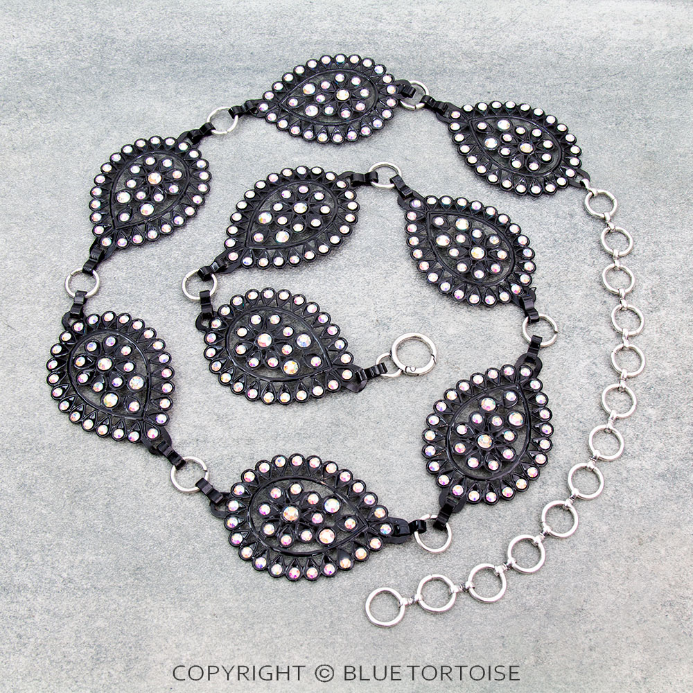 Western Teardrop Stone Lightweight Belt