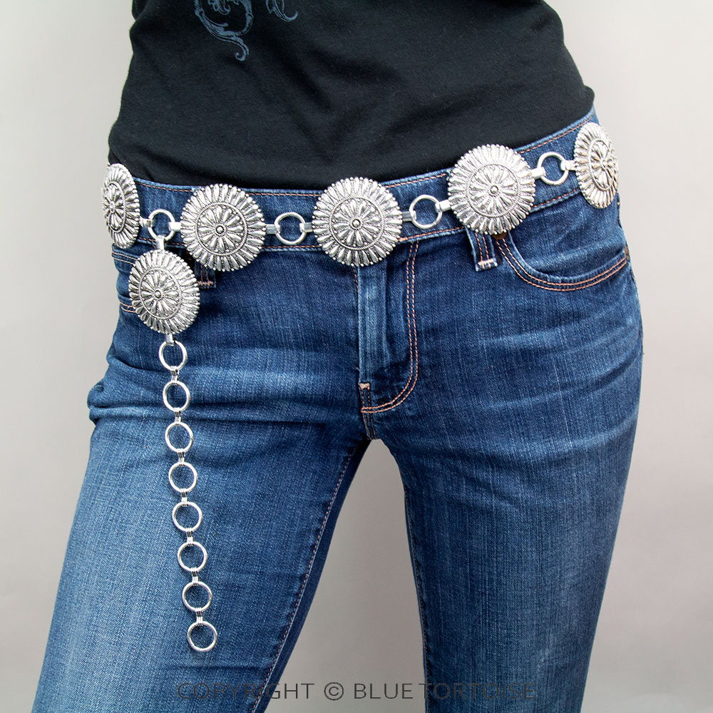 Western Round Concho Belt L/XL - Image 2