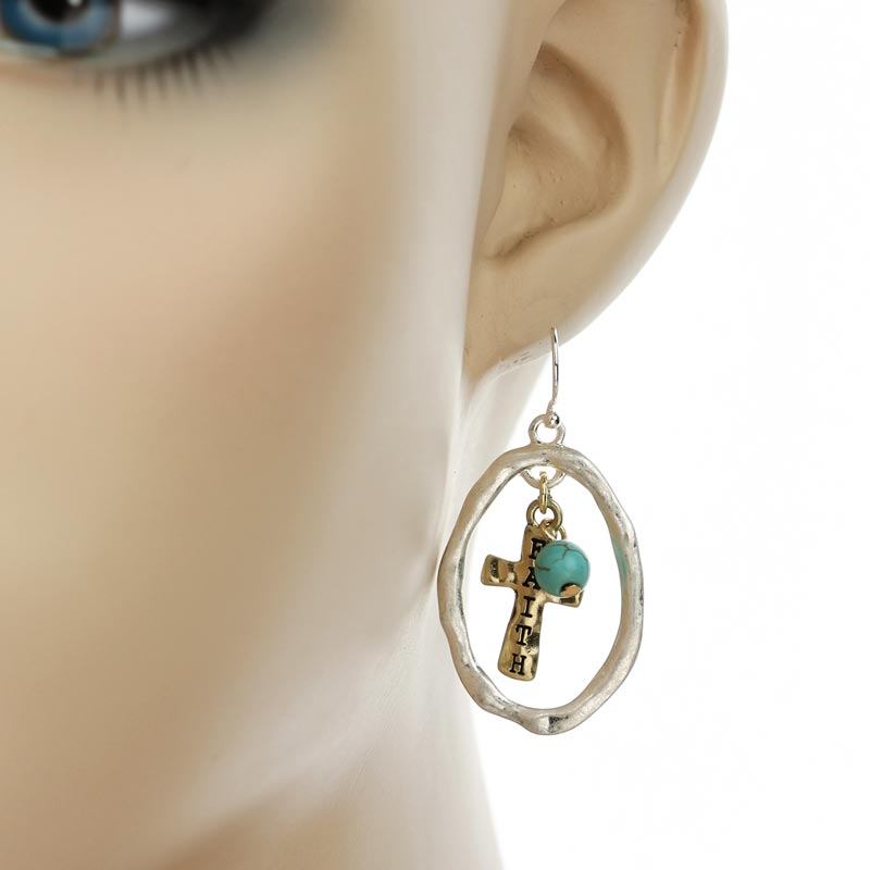 Cross Dangle Earrings - Image 2
