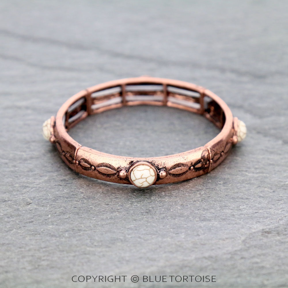 Western Look Semi Stone Stretch Bracelet