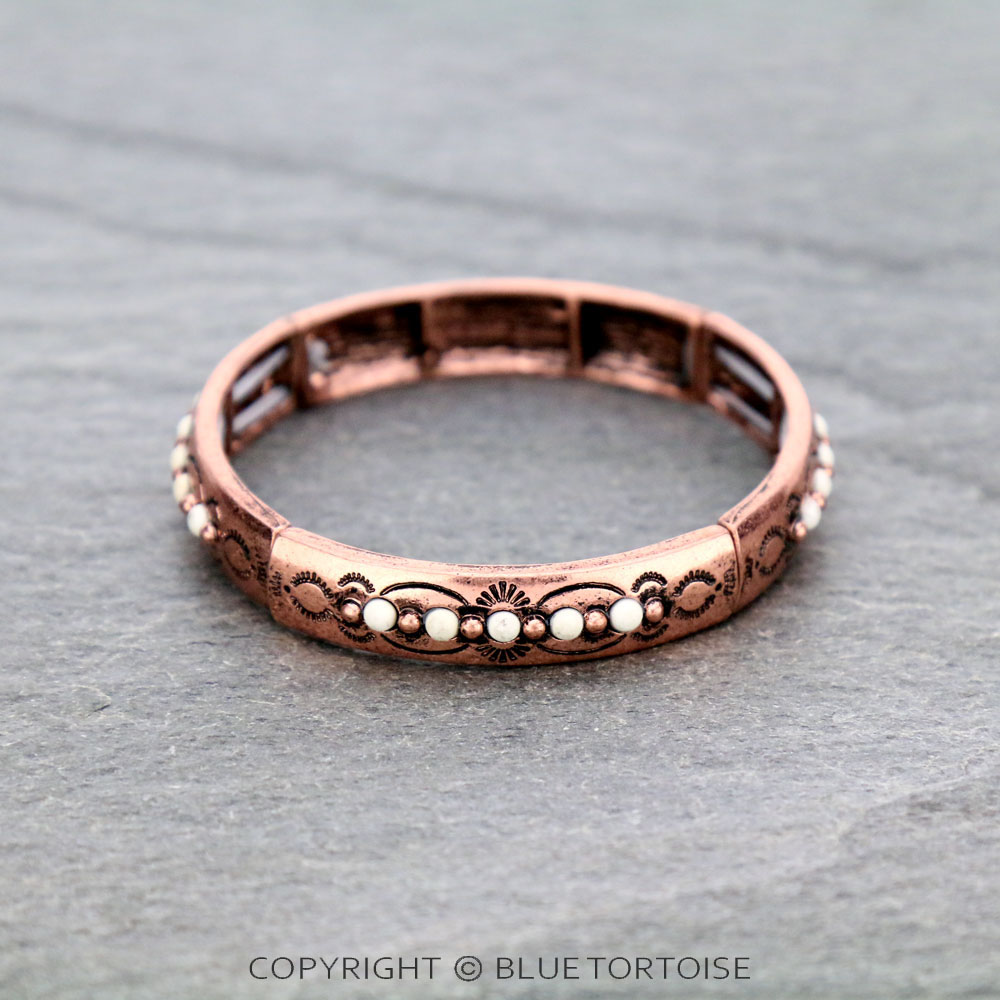 Western Look Semi Stone Stretch Bracelet
