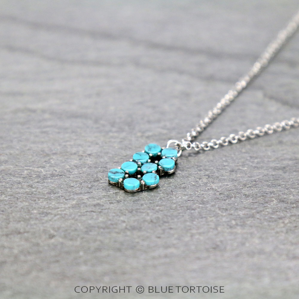 Initial “B” Semi Stone Pendant Necklace - Image 3