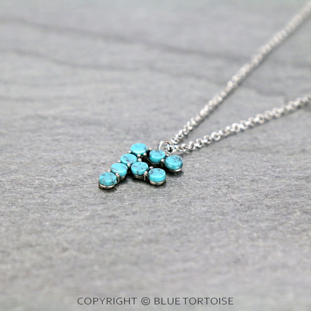 Initial “F” Semi Stone Pendant Necklace - Image 3