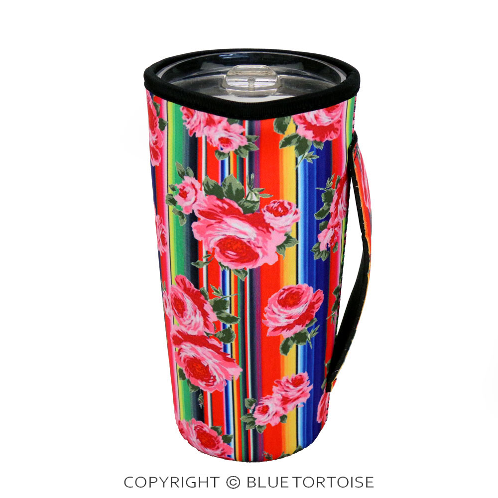 Serape Roses Tumbler Drink Sleeve/Cooler