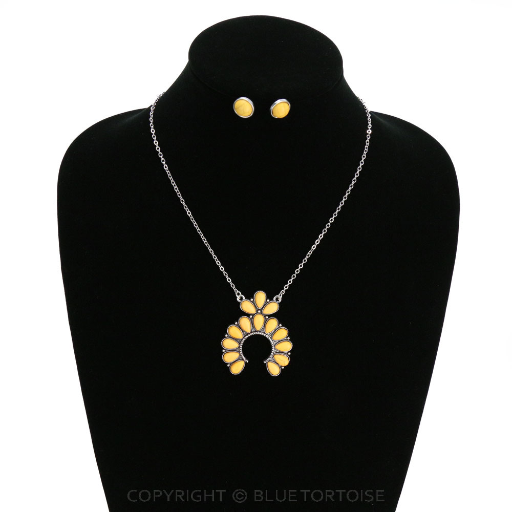Western Design Stone Necklace Set - Image 2