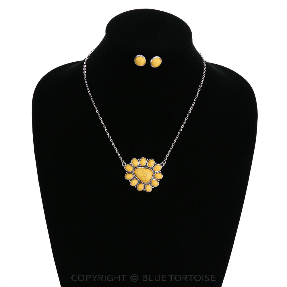 Western Design Stone Necklace Set - Image 2