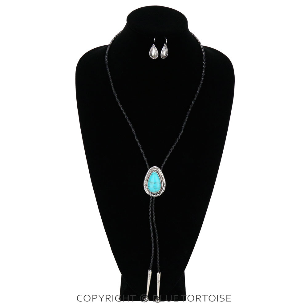 Western Design Bolo Necklace Set - Image 2