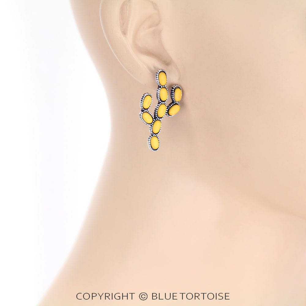 3 Pair Western Cactus Earring Set - Image 2