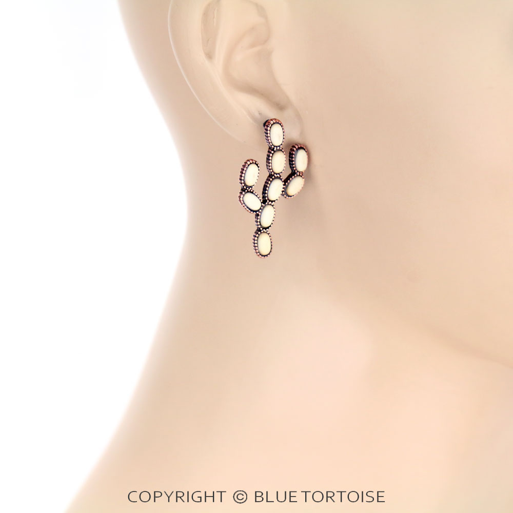 3 Pair Western Cactus Earring Set - Image 2