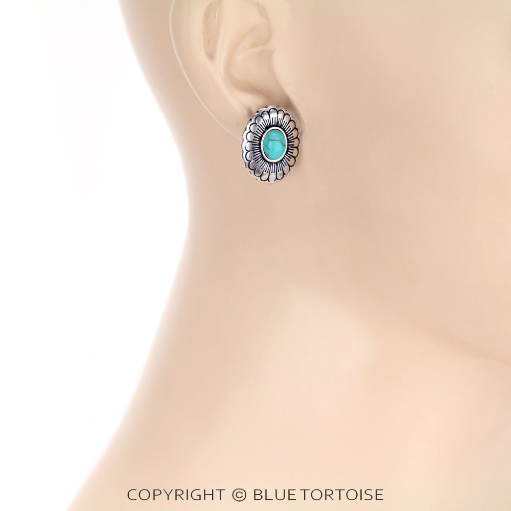 3 Pair Western Concho Earring Set - Image 3