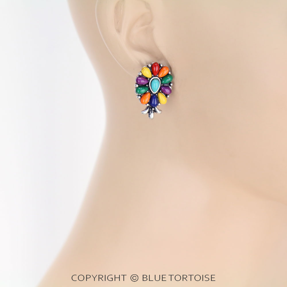 3 Pair Western Concho Earring Set - Image 2