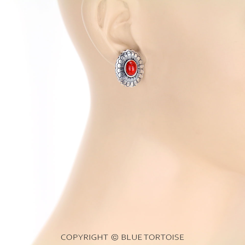 3 Pair Western Concho Earring Set - Image 3