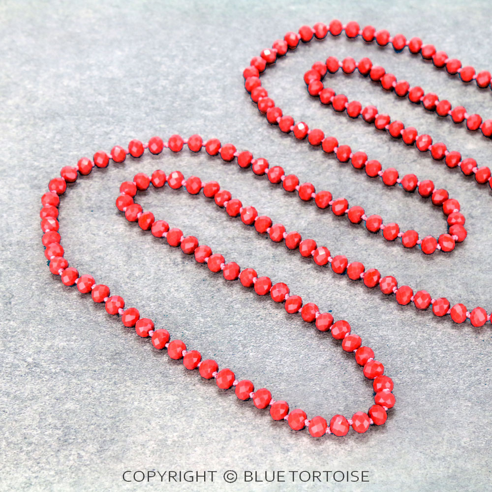 60" Endless Crystal Bead Necklace