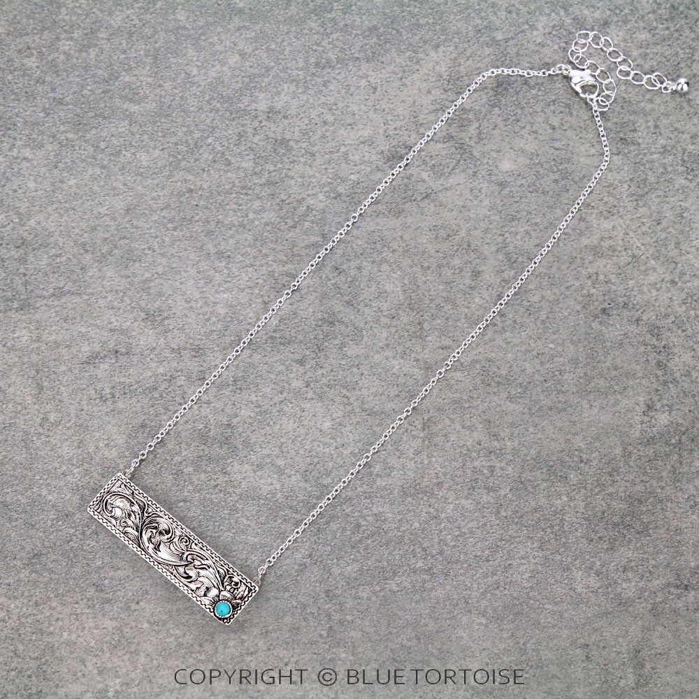 Designer Line Bar Pendant Necklace