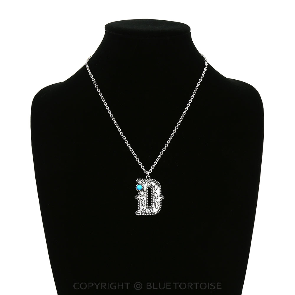 Western Initial D is for Donkey Pendant Necklace - Image 2