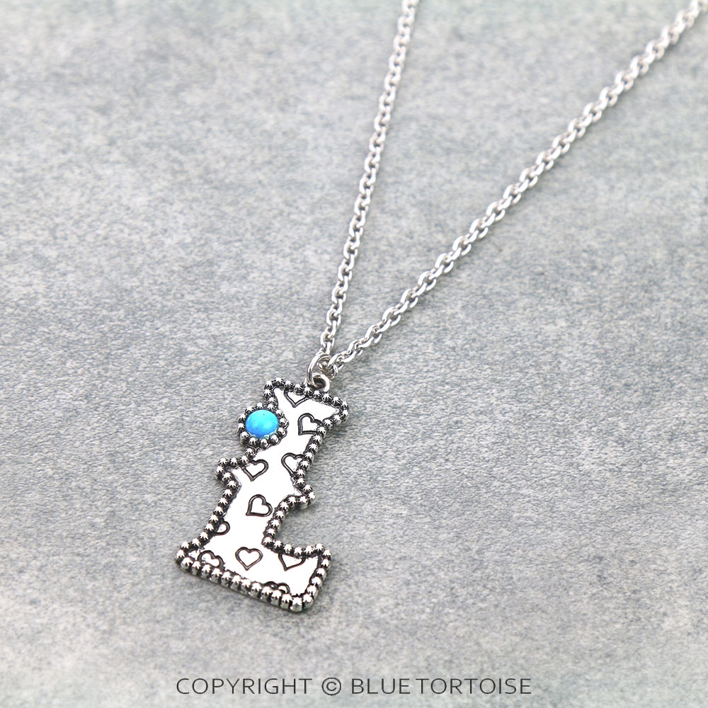 Western Initial L is for Love Pendant Necklace