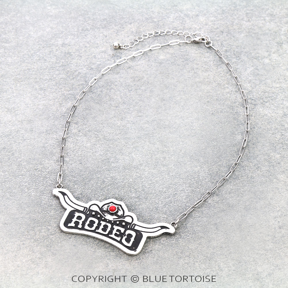 Western Rodeo Hat Necklace
