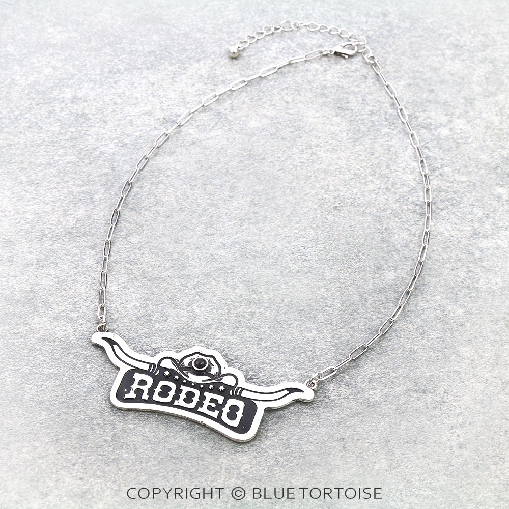 Western Rodeo Hat Necklace