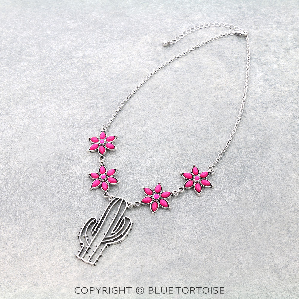 Western Barbed Wire Cactus Necklace