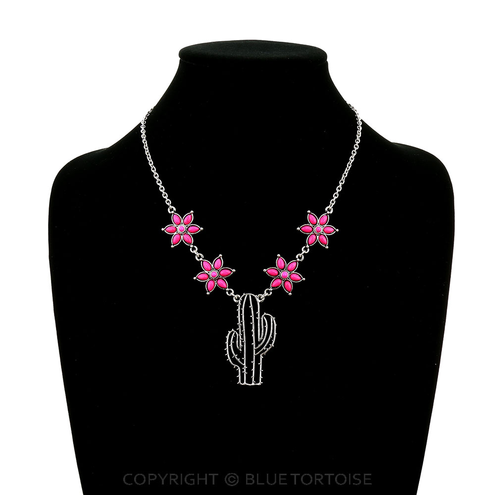 Western Barbed Wire Cactus Necklace - Image 2