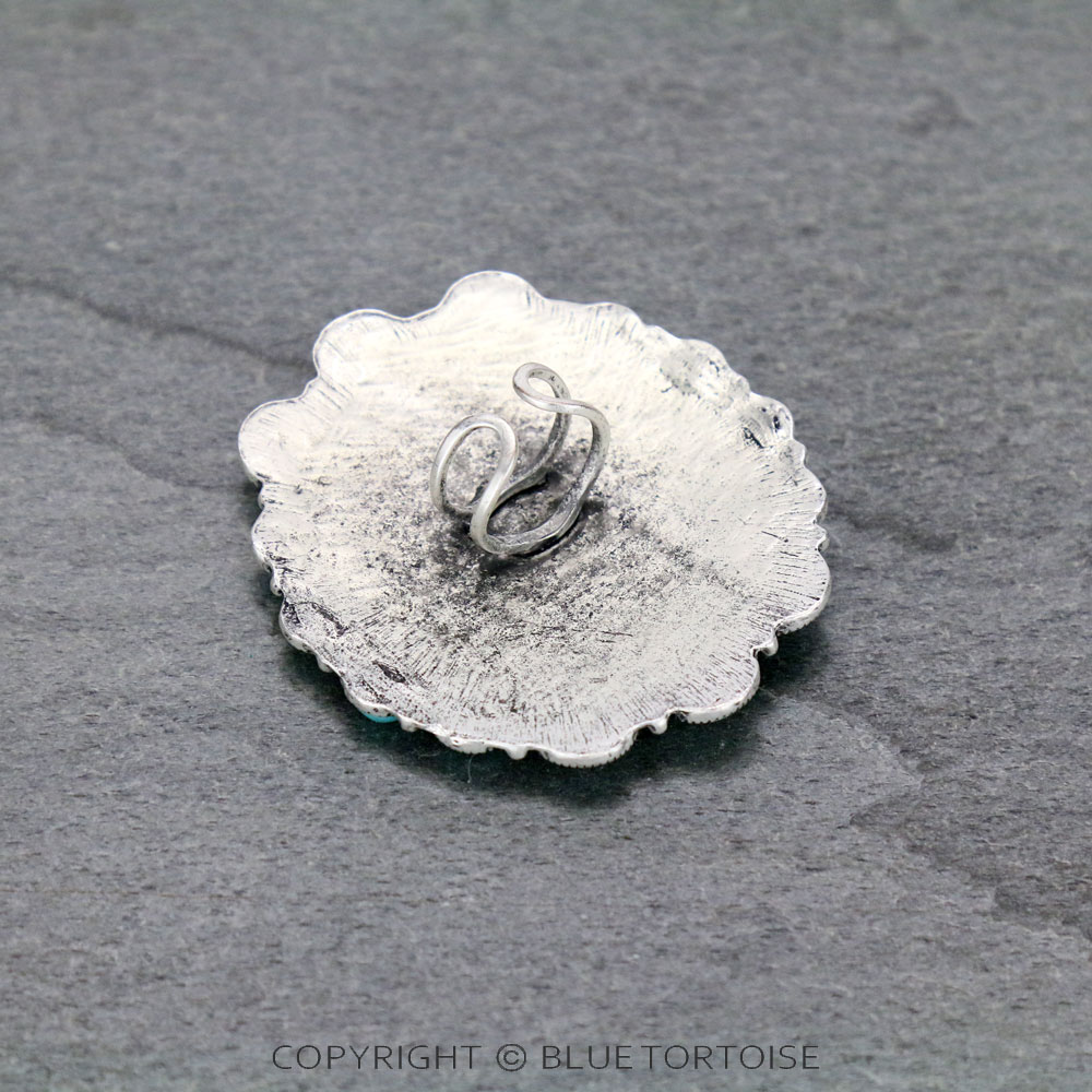 Monster Size! Natural White Stone Adjustable Ring, Bronze Dual Band - Image 2