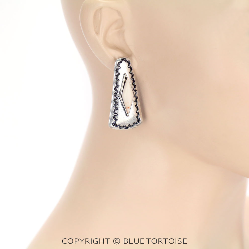 Teardrop with Stone Stud Earrings - Image 2