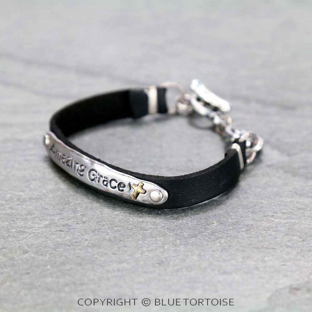 "Amazing Grace" Leather Link Bracelet - Image 2