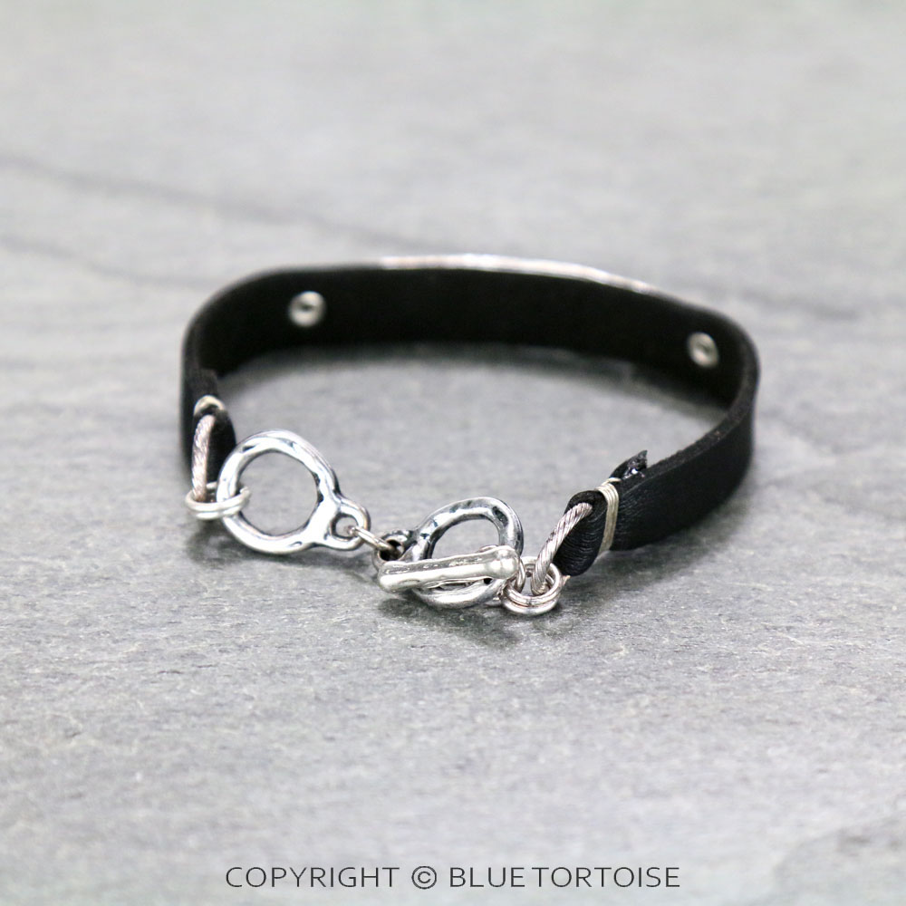 "Amazing Grace" Leather Link Bracelet - Image 3