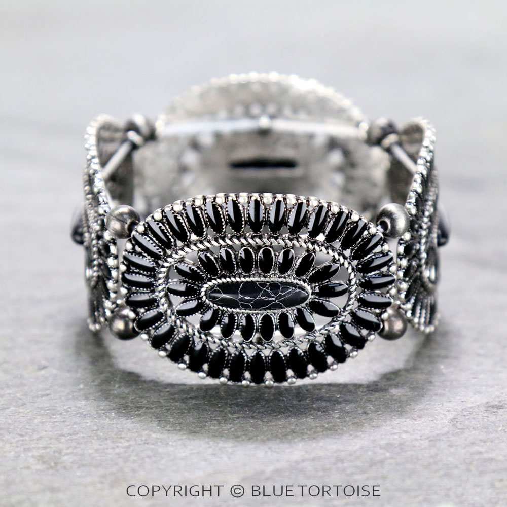 Concho Stone Stretch Bracelet