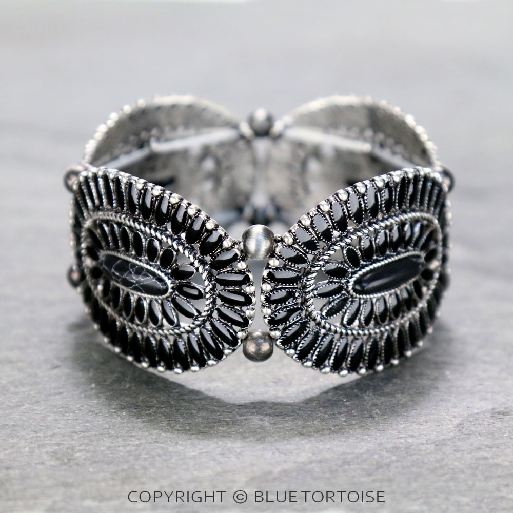 Concho Stone Stretch Bracelet - Image 2