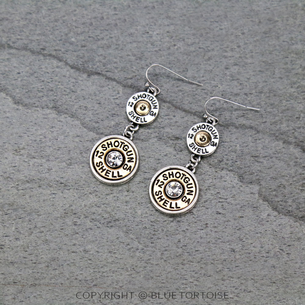 Western Shotgun Shell Dangle Earrings