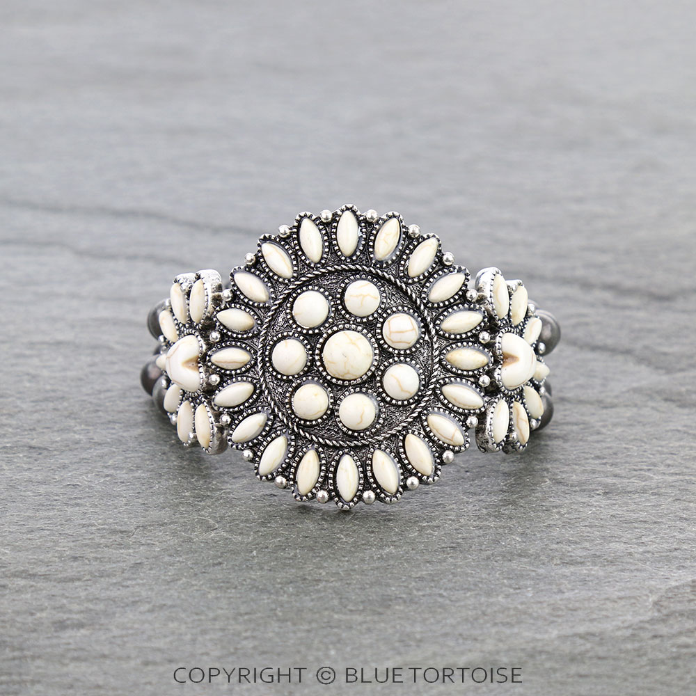 Western Concho Stone Stretch Bracelet
