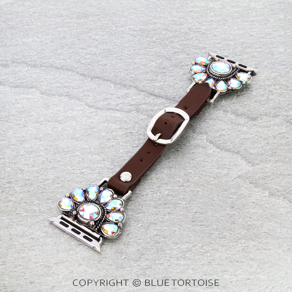 Large Western Style Apple Watch Leather Band