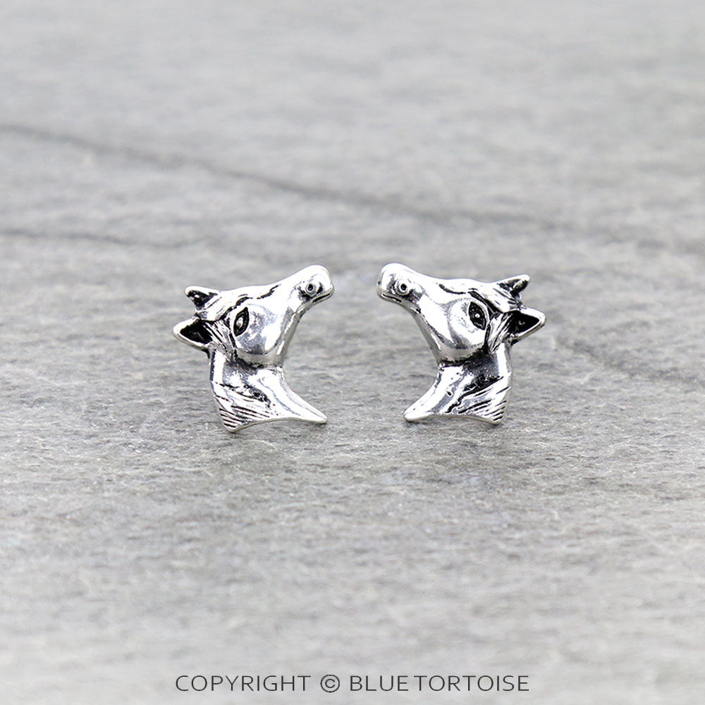 Western Horse Stud Earrings