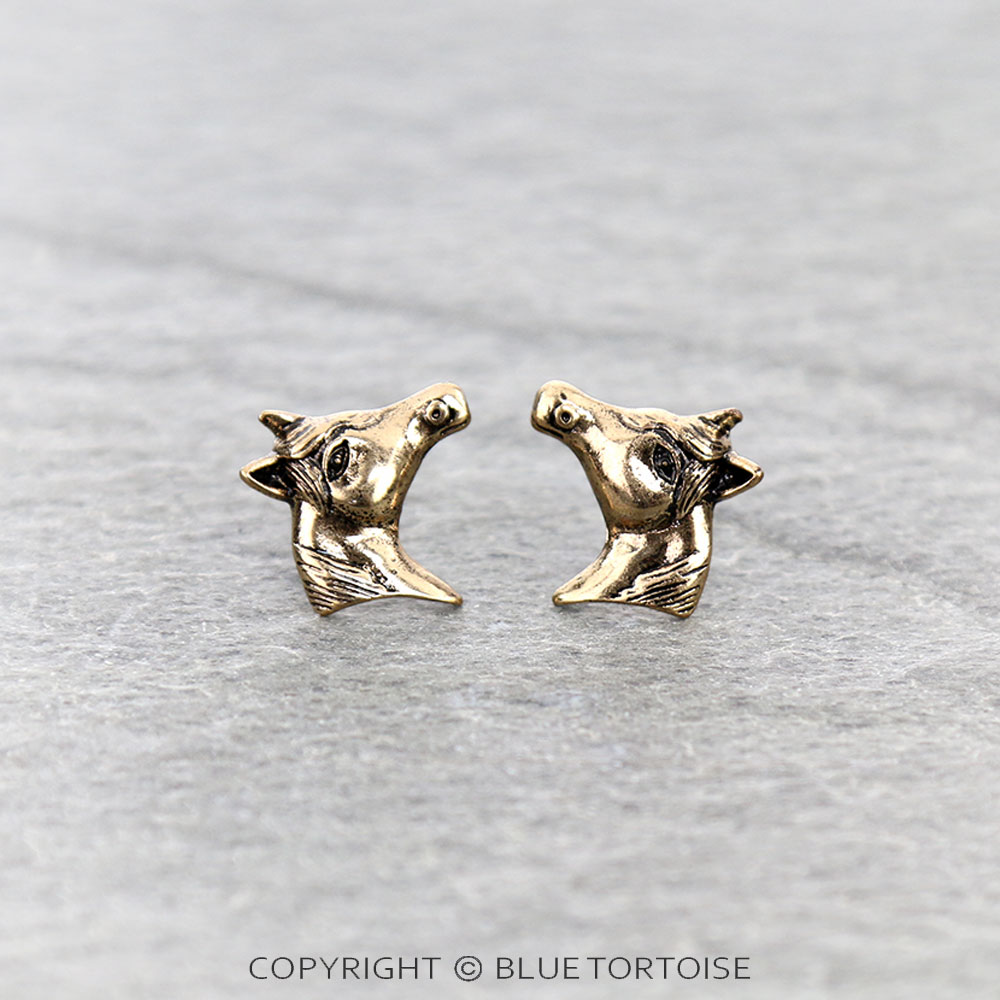 Western Horse Stud Earrings
