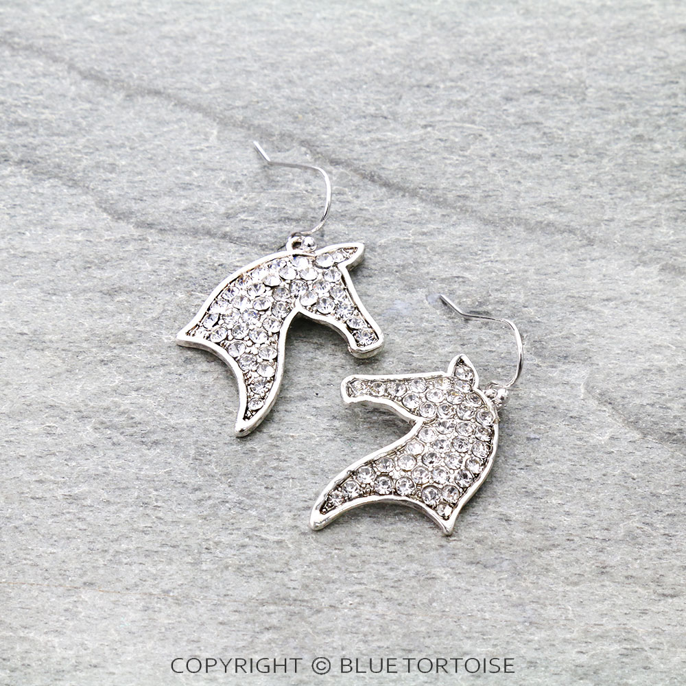 Western Horse Stone Dangle Earrings