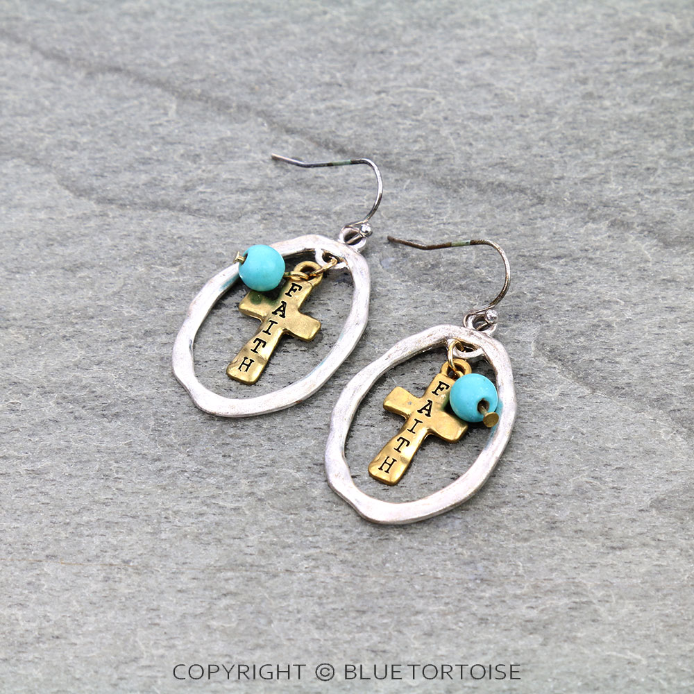 Cross Dangle Earrings