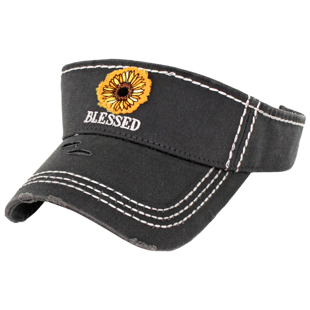 Sunflower "BLESSED" Vintage Sun Visor - Image 2