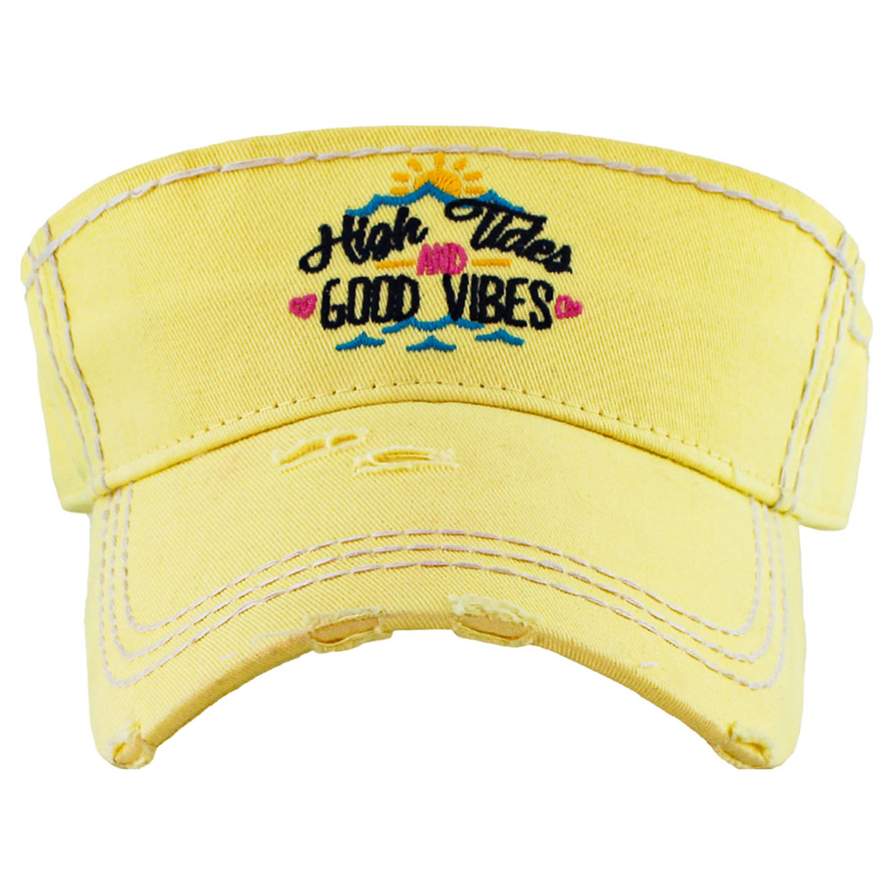 "High Tides AND GOOD VIBES" Vintage Sun Visor