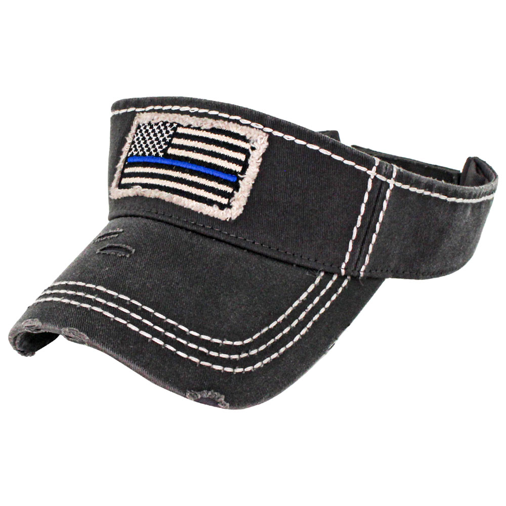 Blue Line Flag Vintage Sun Visor - Image 2