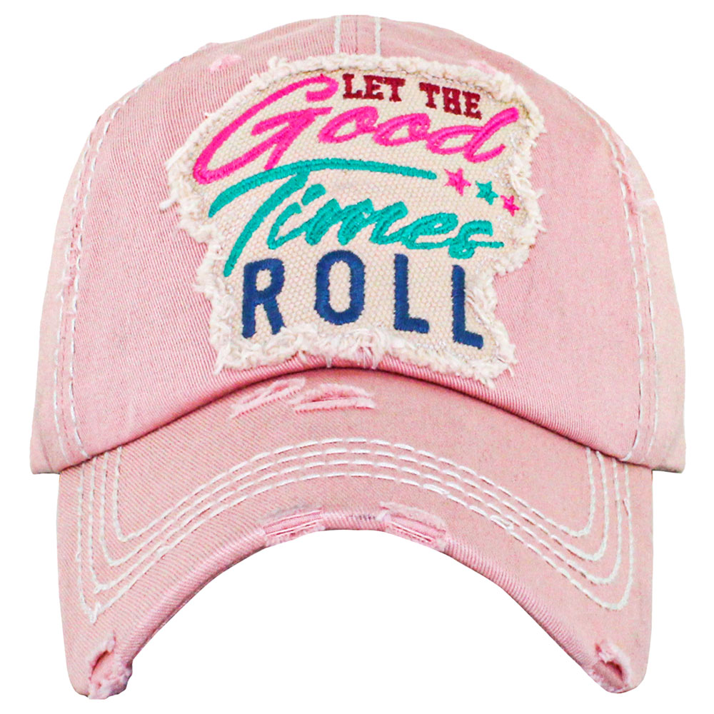 "LET THE Good Times ROLL" Washed Vintage Ball Cap