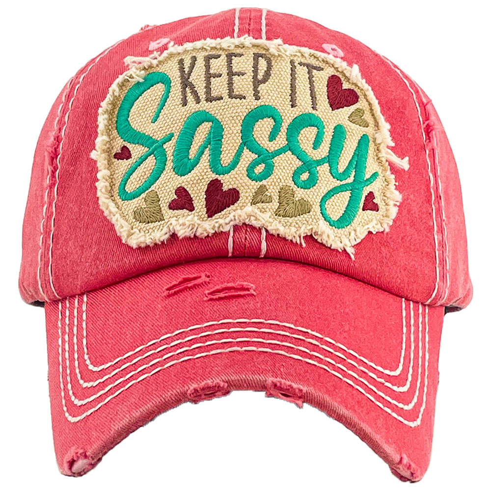 "KEEP IT Sassy" Washed Vintage Ball Cap