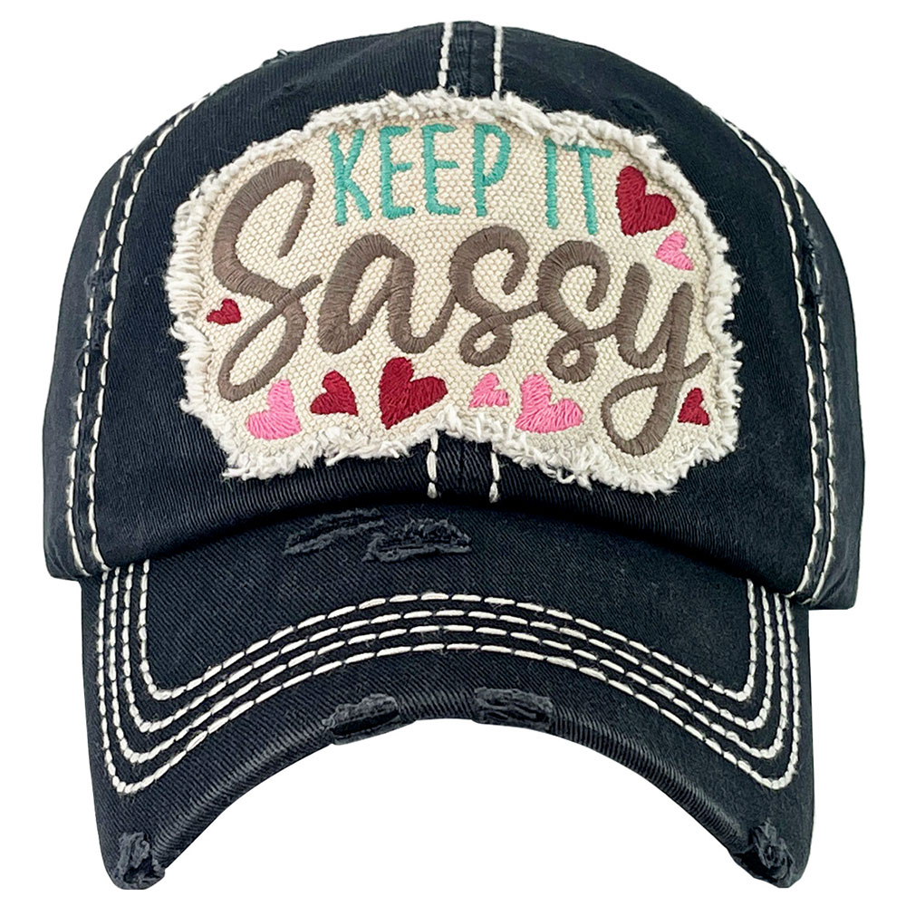 "KEEP IT Sassy" Washed Vintage Ball Cap