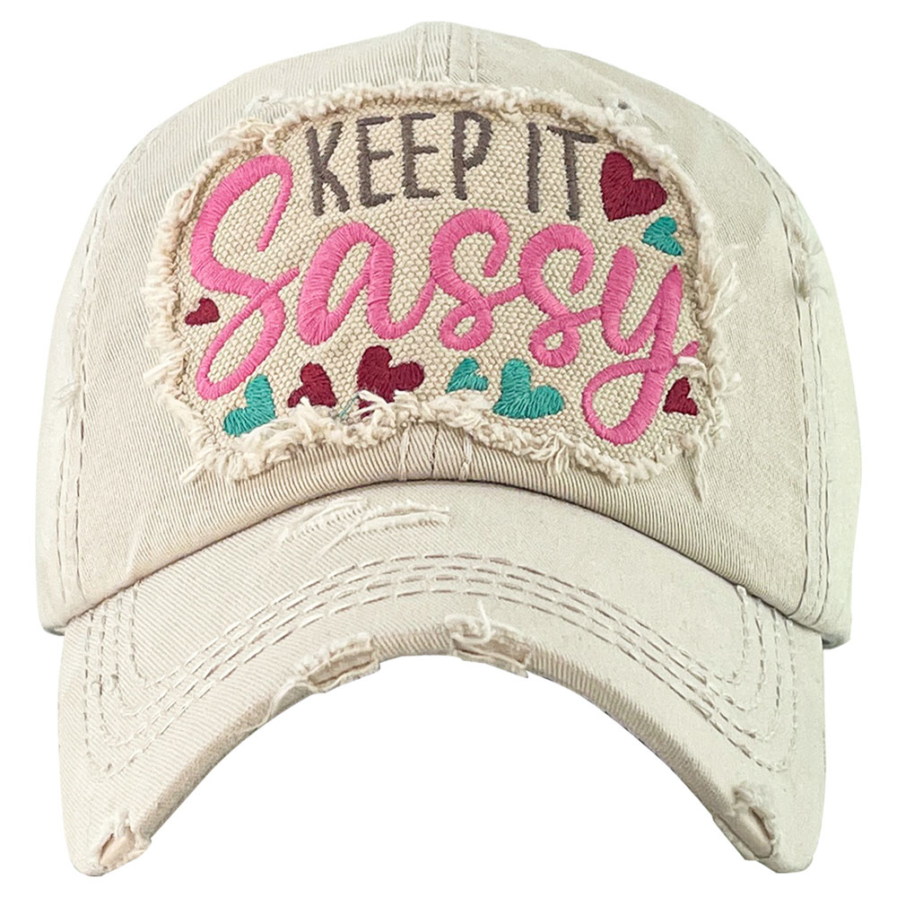 "KEEP IT Sassy" Washed Vintage Ball Cap