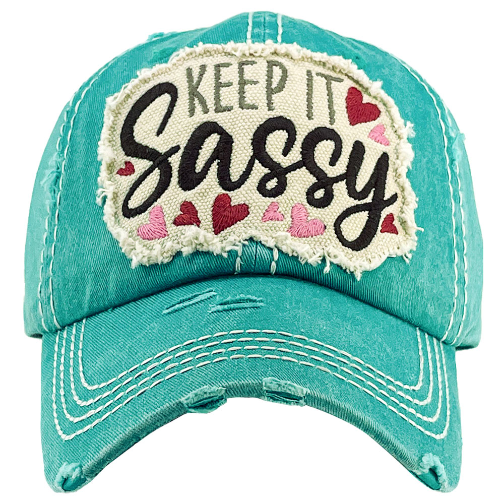 "KEEP IT Sassy" Washed Vintage Ball Cap