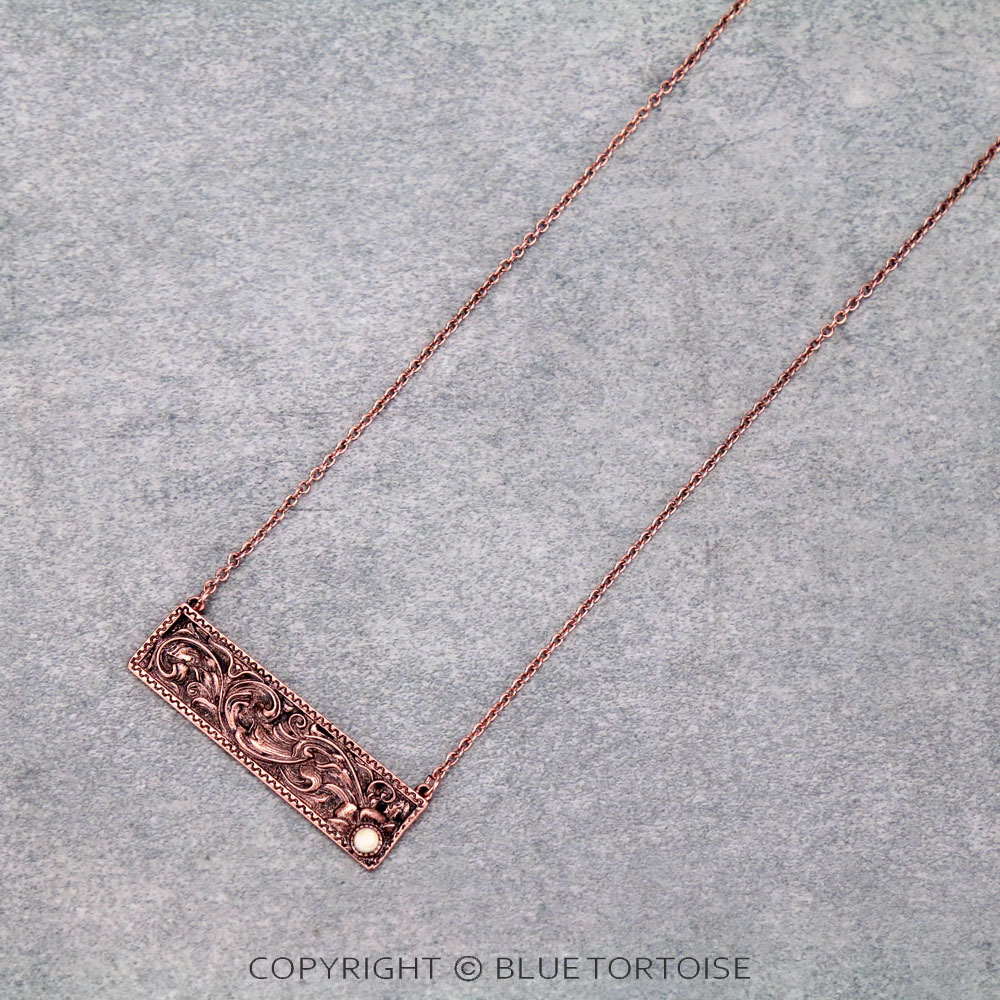 Designer Line Bar Pendant Necklace