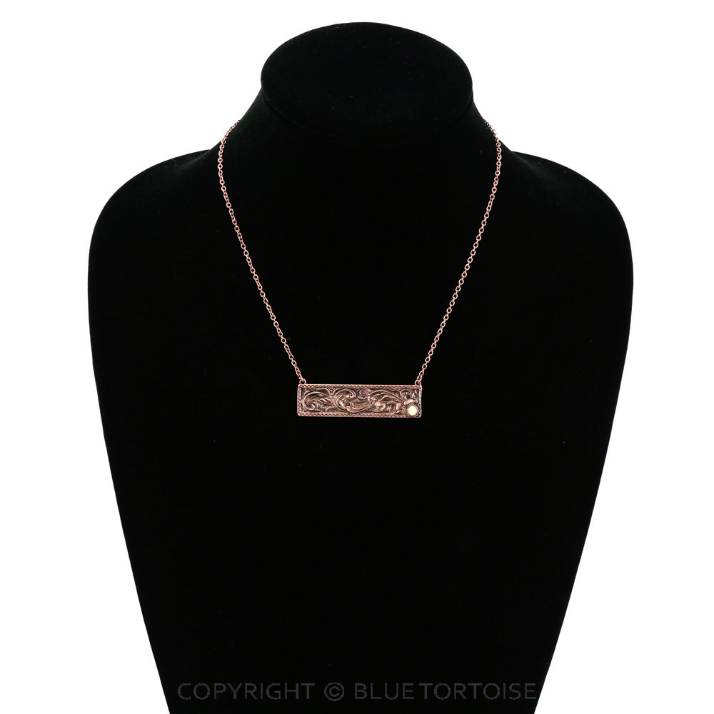 Designer Line Bar Pendant Necklace - Image 2